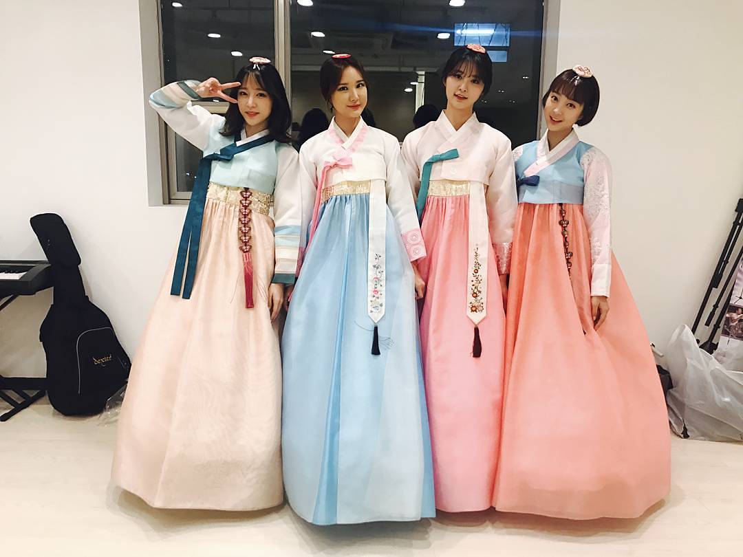 Giảm giá Chân váy Hanbok cách điệu màu blue nhập Hàn  BeeCost
