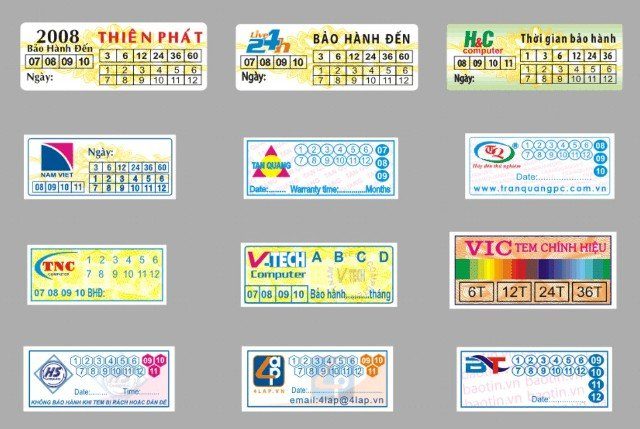 in tem bảo hành tại Hà Nội